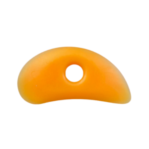 Lama naranja de silicona con agujero central